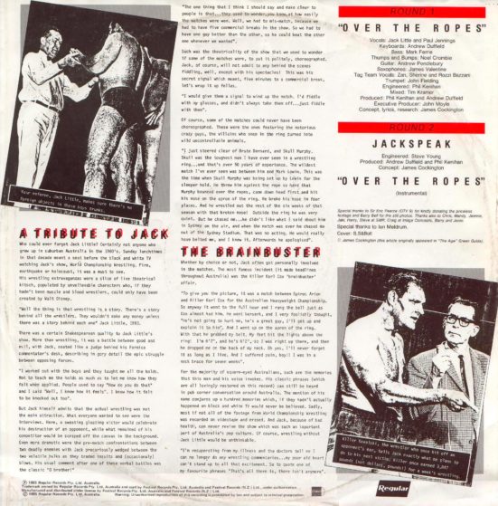 Andrew Duffield - Over the Ropes EP Rear