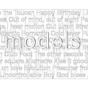 Models - song names tea towel - sold out.