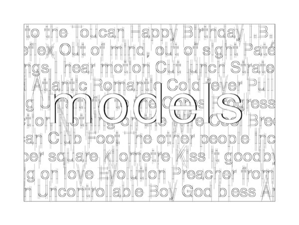 Models - song names tea towel - sold out.